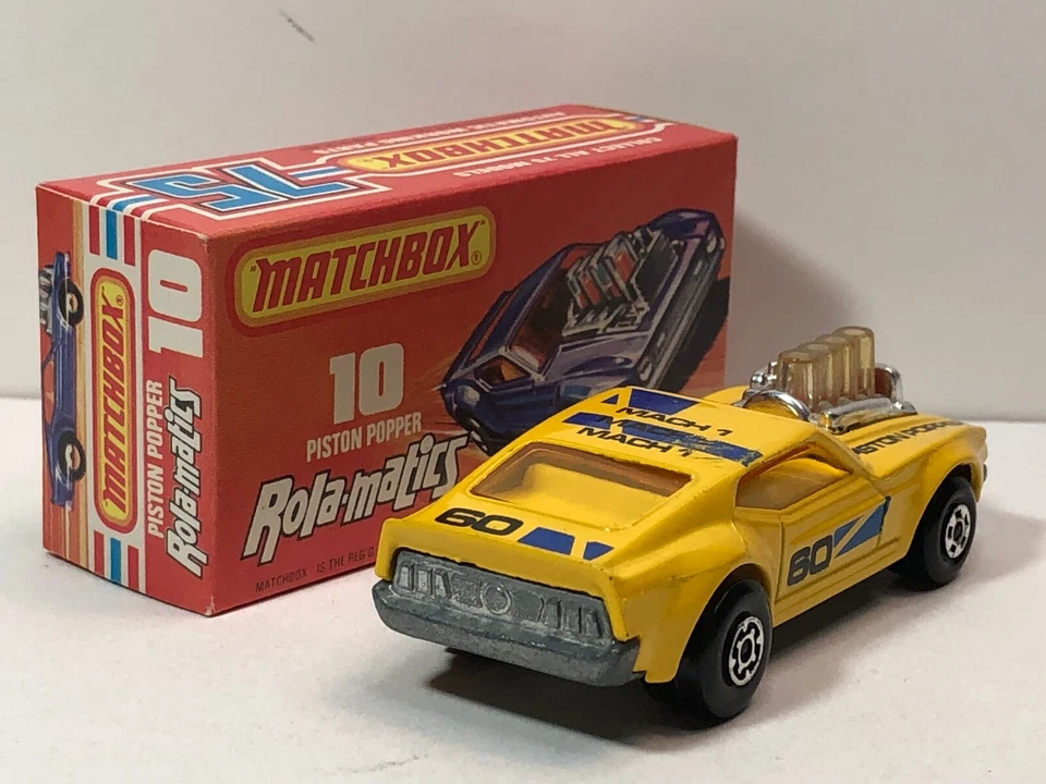 MATCHBOX LESNEY SUPERFAST SF 60 / 10 PISTON POPPER YELLOW w/ WHITE INTERIOR RARE - Image 2 of 4