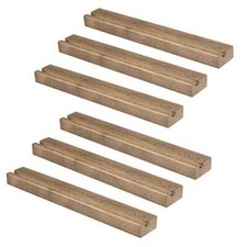 Ilyapa Wood Vinyl Record Shelf Wall Mount, 6 Pack - Barnwood Record Album Holder