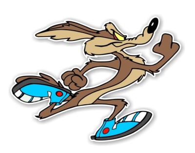 Wile E Coyote Running with Sneakers Decal / Sticker Die cut | eBay
