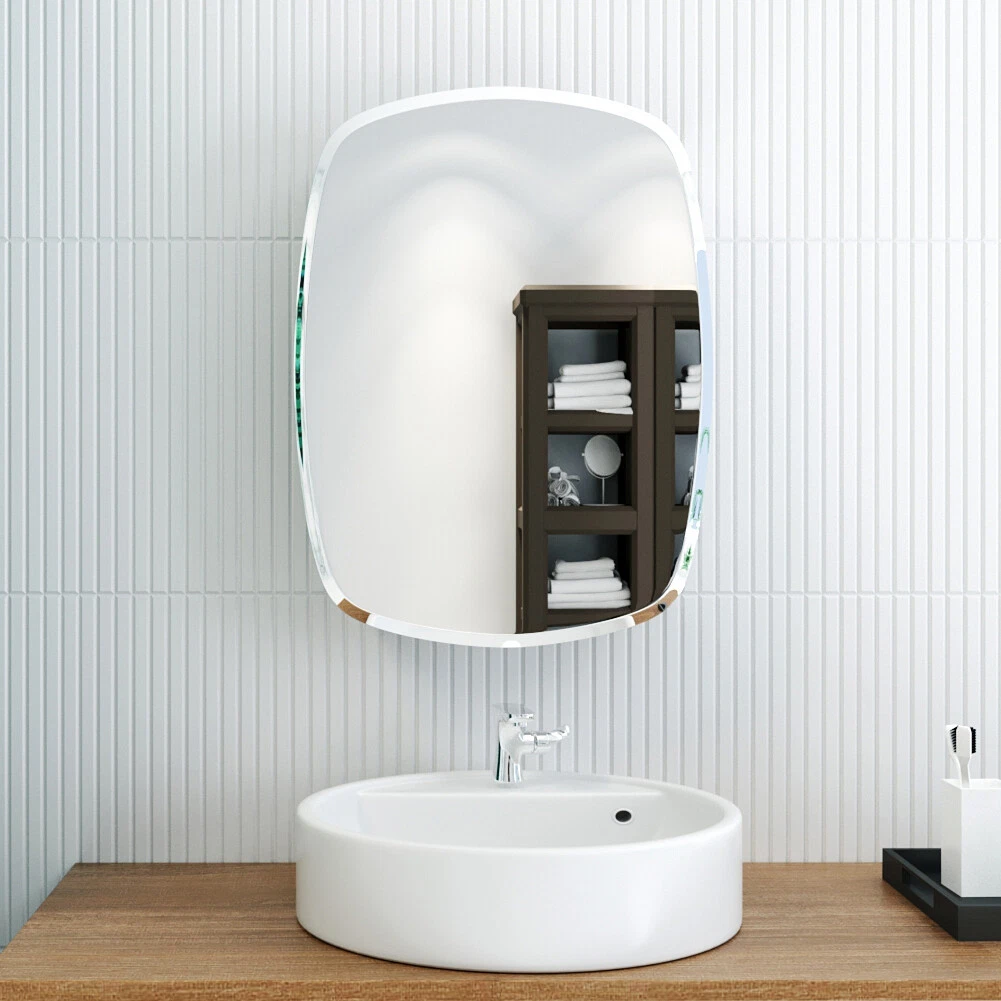Bathroom Mirror Cabinet With Shelf Cupboard Stainless Steel Wall