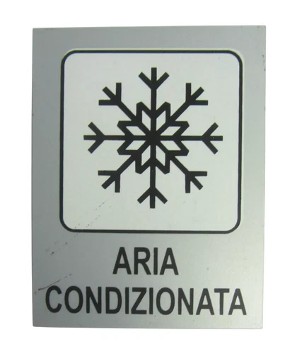 Adhesive sign air conditioning metallic propylene 8x10 cm