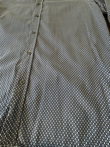 Unusual TED BAKER London Black/ White Mens Shirt Size 4 - L Long Sleeve RN95229 - Picture 5 of 10