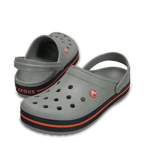 CROCS ADULT-UNISEX CROCBAND CLOG / SIZE: MENS-9, WOMENS-11 / LIGHT GREY-NEW