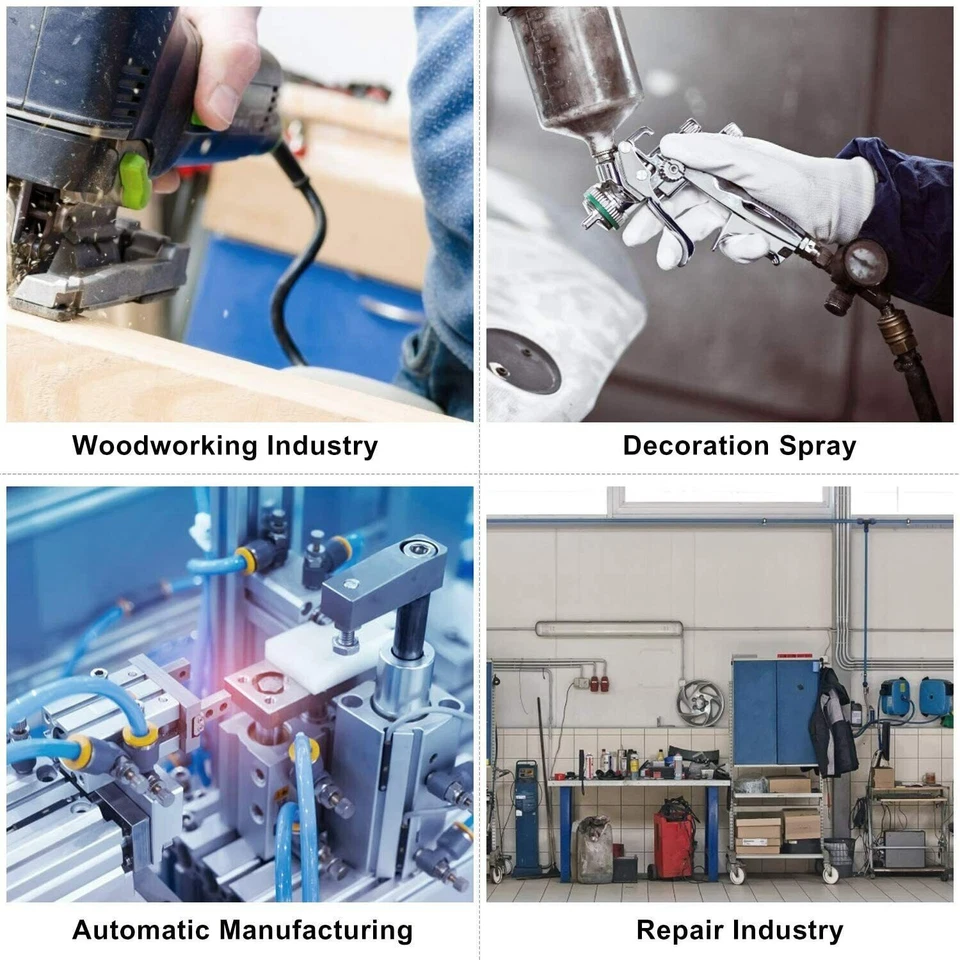 Pneumatic Tee Push Connectors Fittings Quick Release Fit 1/2" OD Air Line 5Pcs - Image 4 of 4