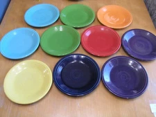 Set Of 10 Fiesta Homer Laughlin China Co Multi Color 7 1/4 inches Plates 2004