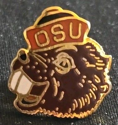 VINTAGE OREGON STATE UNIVERSITY BEAVER'S LAPEL HAT PIN (Z2)