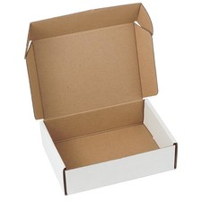 50 Pack 7"X5"X2" Inch Small Shipping Boxes White Corrugated Cardboard Box for Sm