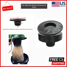 Viagrow 6 in. Black Pot Bucket Lid Insert (6-Pack)