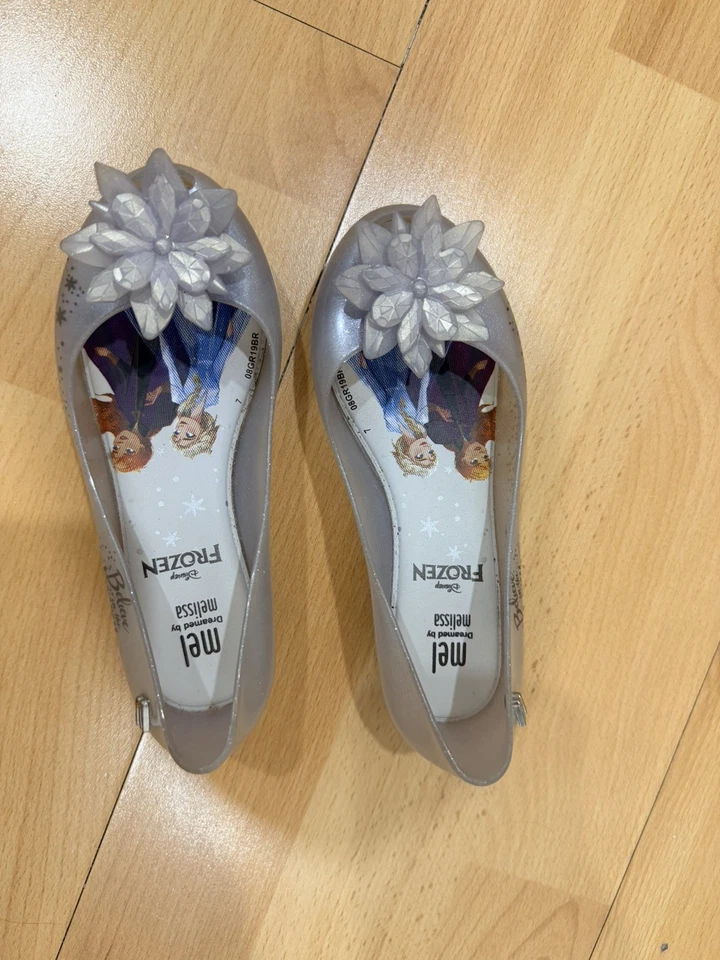 Mini Zapatos Melissa Niñas Mary Jane Disney Flor Congelada Brillo Talla 11 Niños Azul Foto 4 de 4