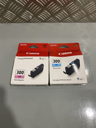 Canon 300PM & 300PC Photo Magenta & Photo Cyan Ink Cartridge Brand New - 第 1/5 張圖片