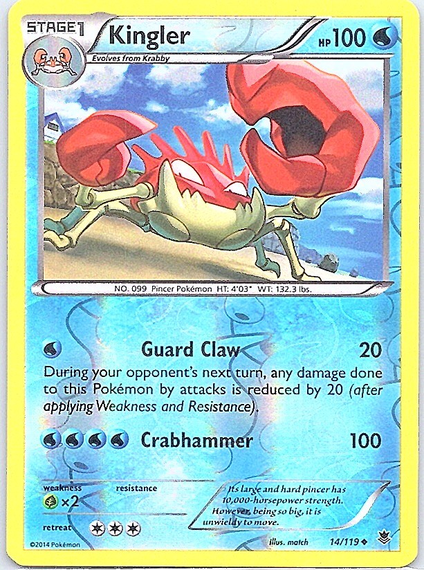 XY - Phantom Forces #14/119 Kingler Reverse Holo