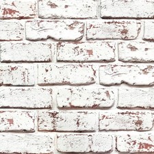 White Brick Wallpaper Peel and Stick Faux Brick Contact paper 118" 17.3"