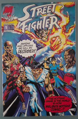 STREET FIGHTER #1 (1993) MALIBU COMICS 1ST APPEARANCE! RYU! KEN! CHUN-LI! BISON!
