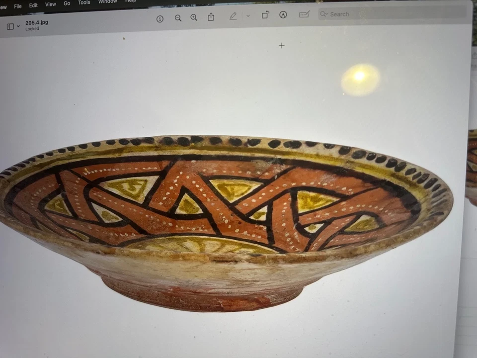 CUENCO DE CERÁMICA ESMALTADA NISHAPUR PERSA ISLÁMICO TEMPRANO. D 7 7/8 pulgadas. H 1 5/8 pulgadas. Foto 4 de 4