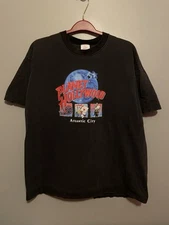 Vintage 90s Planet Hollywood Atlantic City T-Shirt Size XL Black (D349)