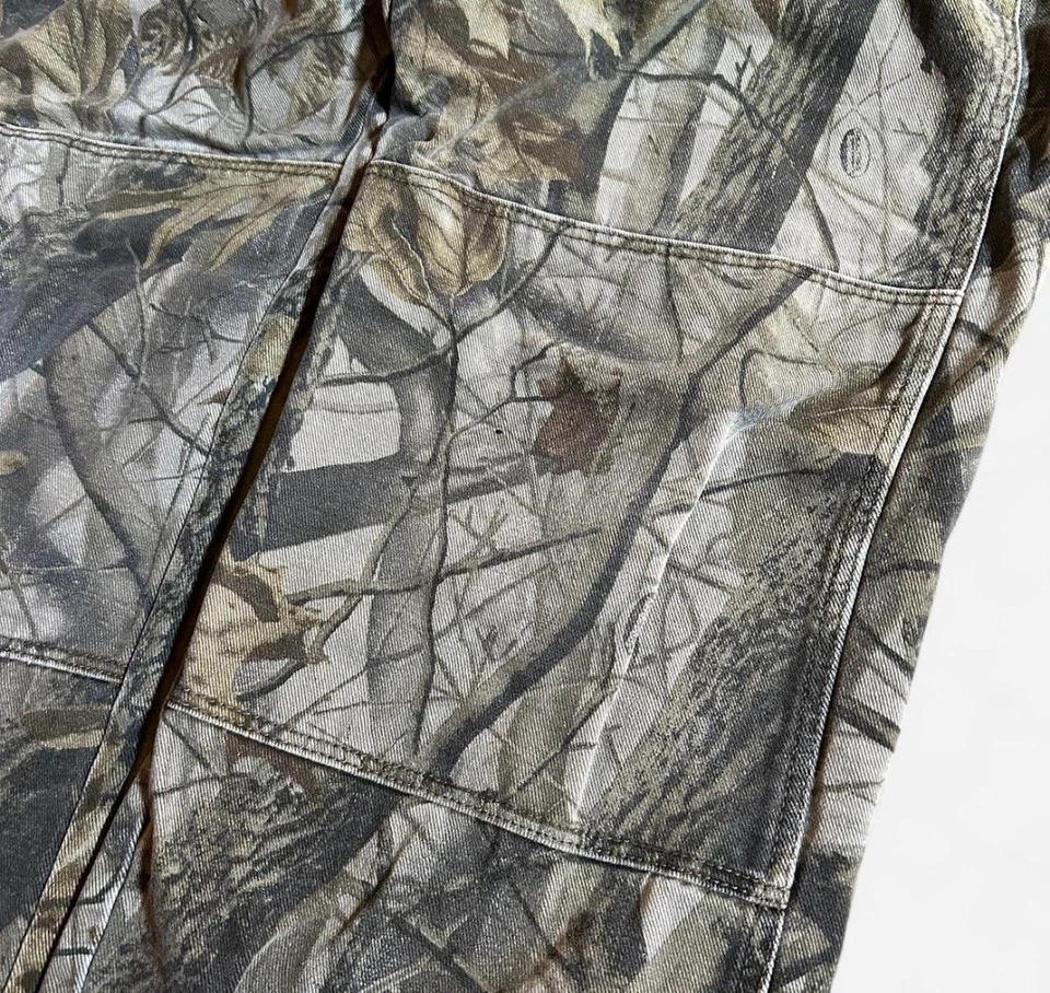 VTG Real Tree Double Knee Faded Camo Pants Men’s 40 Hunting Skater 90s Mossy - Image 3 of 4