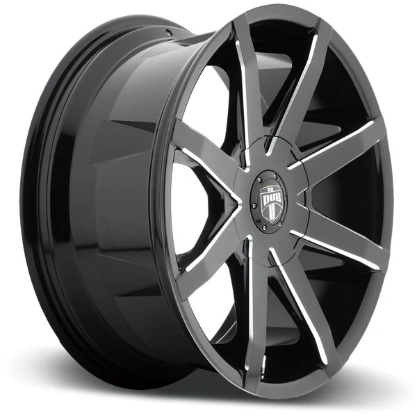 Dub S109 Push 20x8.5 5x4.5"/5x120 +35mm Black/Milled Wheel Rim 20" Inch Foto 3 de 4