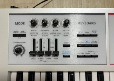 Roland JUNO-DS61W White 61-Key Keyboard Synthesizer with Soft Case