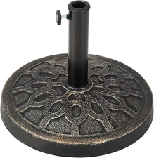 Giantex 30Lbs Patio Market Umbrella Base, Heavy Duty Outdoor Stand, Cast Iron Um