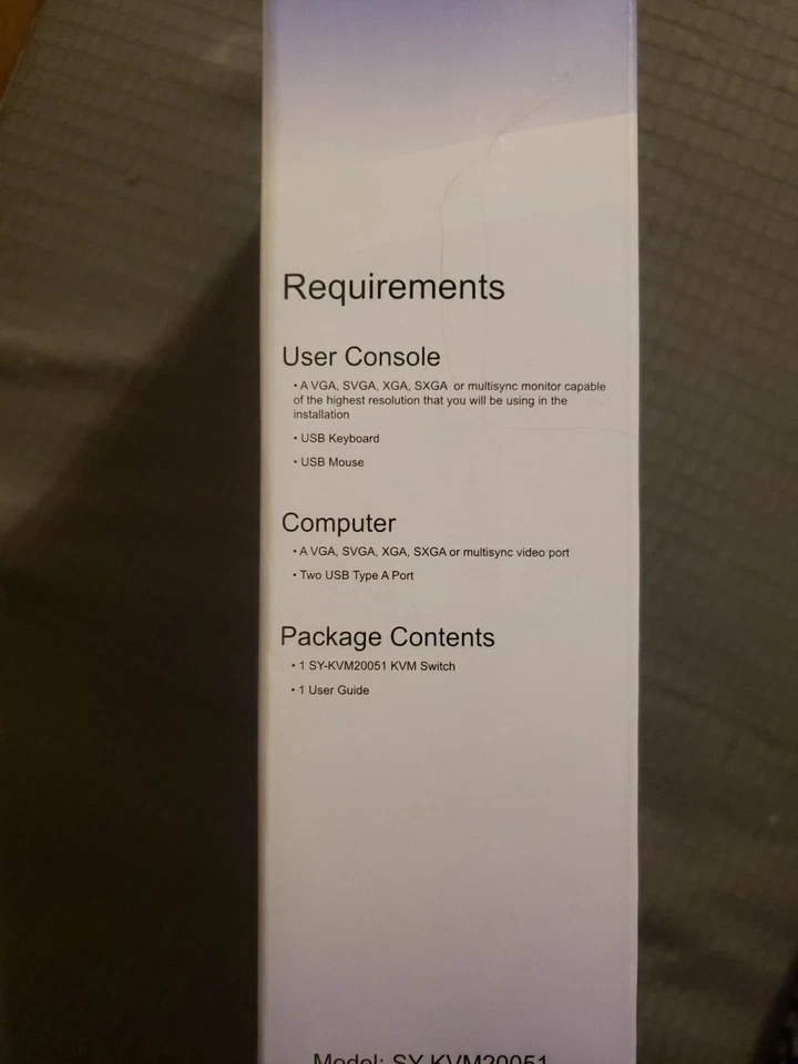 Syba SY-KVM20051 USB Interface, 2x Ports USBCable KVM Switch, w/ Remote Button - Image 4 of 4