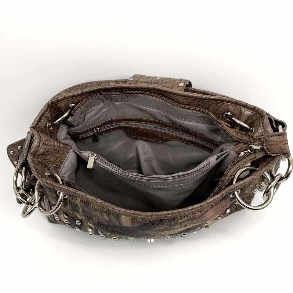 Mossy Oak Studded Camouflage Buckle Shoulder Bag Purse & Wallet Cowgirl Western - Image 4 of 4