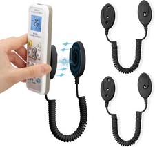 2-Pack Magnetic Remote Control Holders with Spring Ropes - Safely Secure Remotes