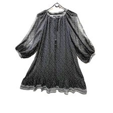 Max Studio Dress size L Black White polka dots NWT Christmas sale gift NEW NWT