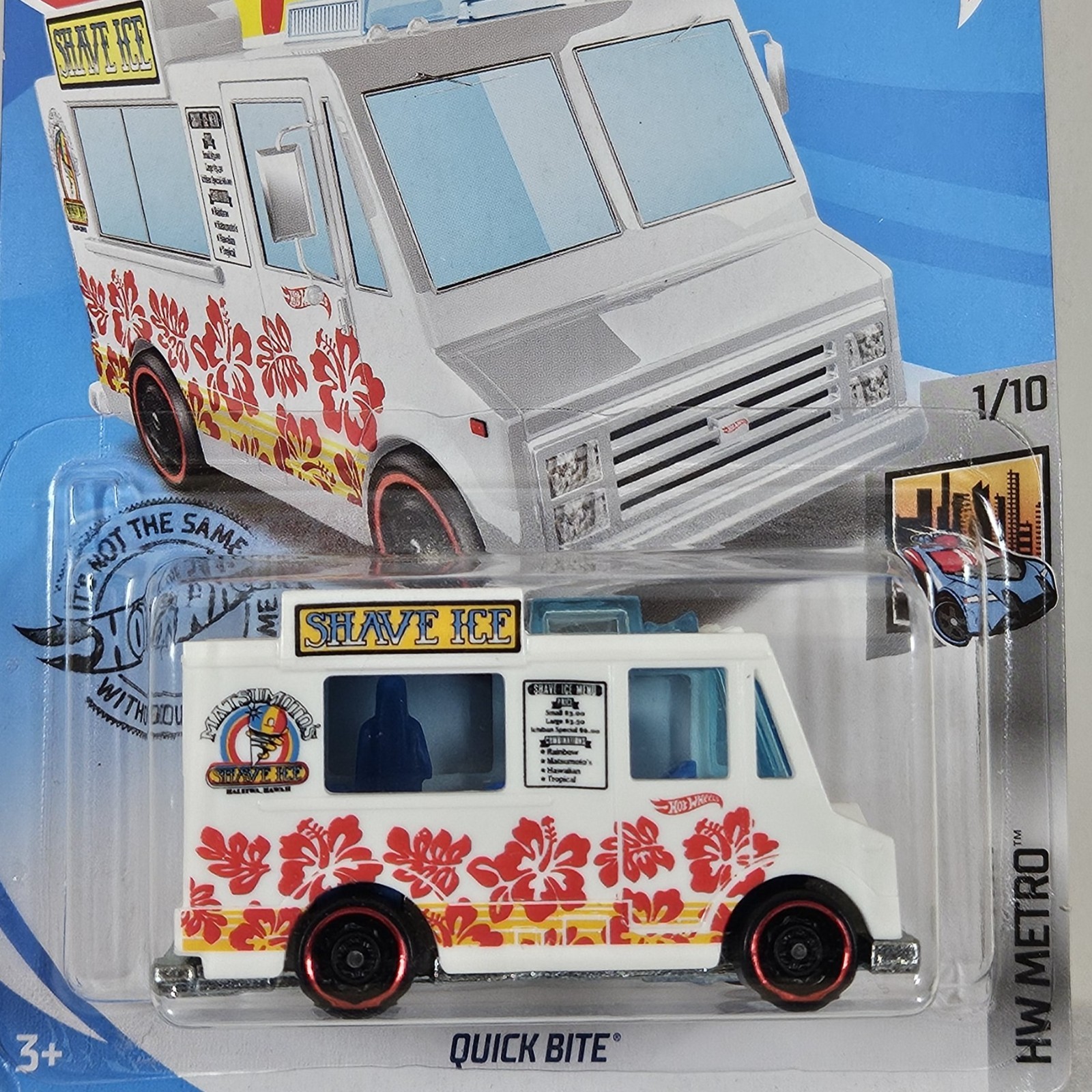 Hot Wheels Quick Bite White Variant - HW Metro 1/10 2019 Carded #189/250