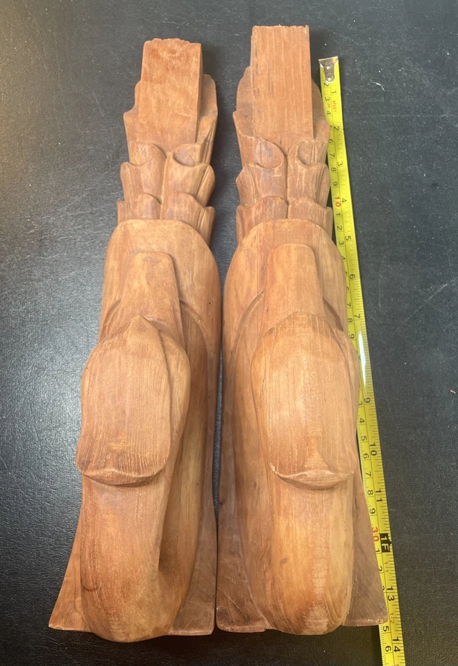 批量 2 件 古董 装饰 雕刻 鸭门把手 复古修复五金件 — 第 4/4 张图片