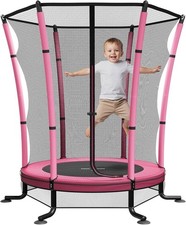 Image of 55in Toddler Trampoline Safety Enclosure Anti-Slip Indoor Outdoor