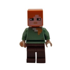 Lego Minifigure Minifig Minecraft Alex Reddish Brown Legs min017 Used