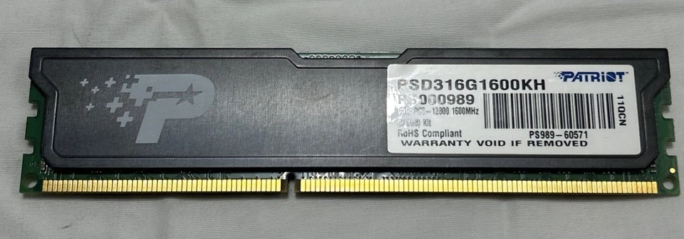 Kit Of 16GB Patriot (2X8GB) DDR3 PC3-12800 1600MHz PSD316G1600KH Desktop RAM - Image 3 of 4