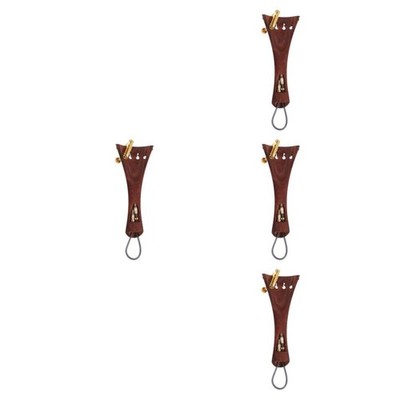  4-teiliges Geigen-Saitenhalter-Set mit Feinstimmern   4/4-Holz-Saitenhalter mit