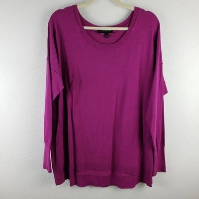 Lane Bryant Women's Size 18/20 Magenta Pink Crewneck Sweatshirt Relaxed Fit - Image 1 of 4