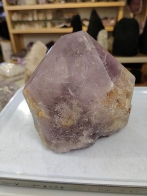 XL Amethyst Spitze 3,43kg, 15,4cm, Klare Spitze poliert, Kristall, Violett