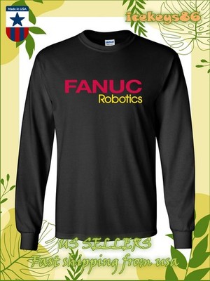 New Tee FANUC Robotics CRX-10iA Logo Men's Long Sleeve T-Shirt American T-Shirt
