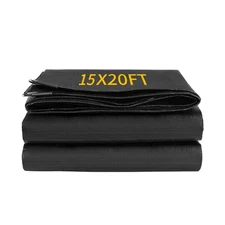 15X20FT Reinforced PE Pond Liner, 28Mil Thickness Pond Liners for Outdoor Pon...