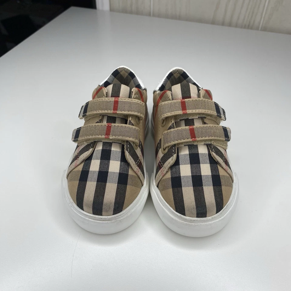 Burberry Unisex Markham Vintage Check Sneakers - Baby, Walker Sz EU19/4C - Image 4 of 4