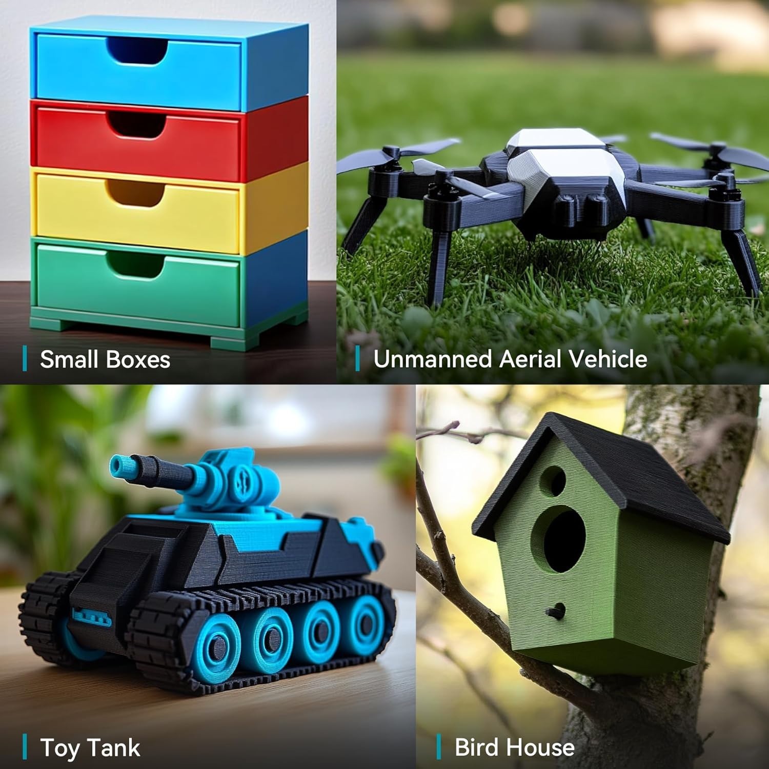 High Speed PLA Filament Pack, 8 Rolls, 1.75mm, 2kg