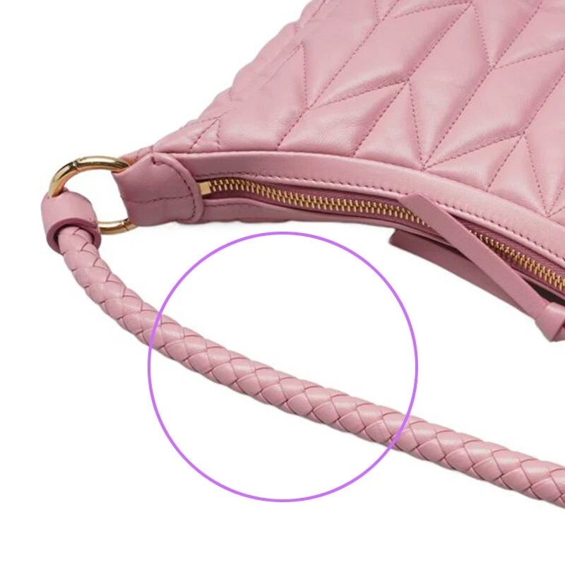 Borsa donna Miu Miu in pelle di agnello rosa trapuntata Matelasse Trapunta Hobo