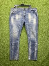 Privilege Society Jeans Mens 40 40x32 Skinny Naples Mid Rise Medium Wash Stretch