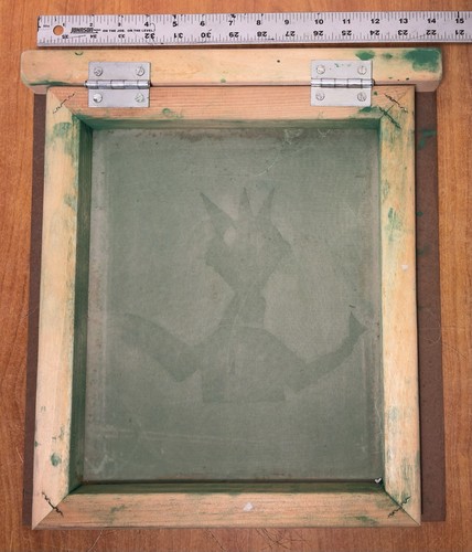 Vintage Preowned Silk Screen Printing Wood Frame with Wood Platen 13" X 11"