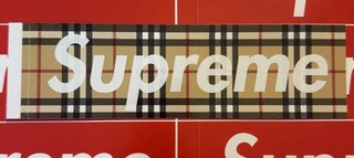 Supreme Burberry Tan Box Logo Sticker SS22 Authentic Ships Same Day ✉️