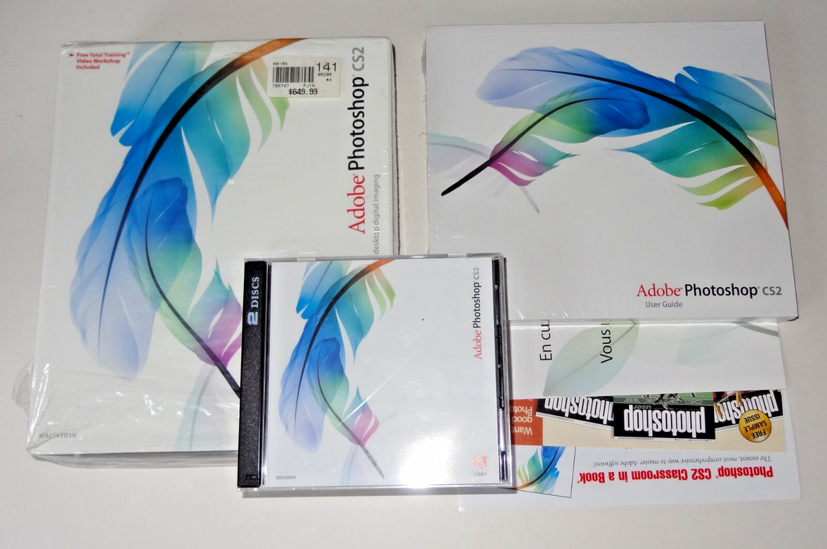 Adobe PhotoShop CS2 for Macintosh 2 CD Set w/ Training Video