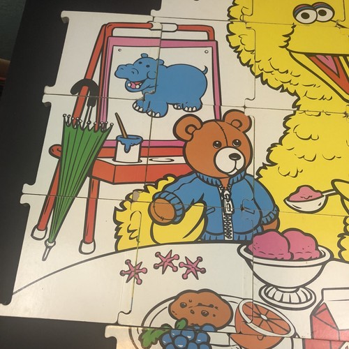 26x Vintage 1997 Sesame Street Interlocking Alphabet Puzzle Book Letters A-Z Set - Foto 14 di 21