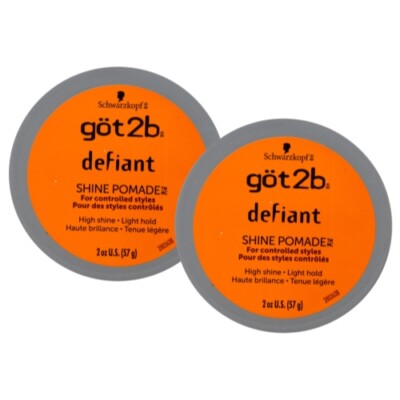 2 Pack Got2b Defiant Shine Pomade 2 Ounce