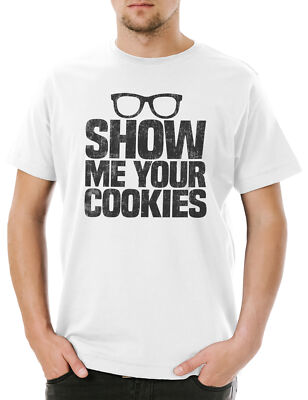 Show Me Your Cookies Herren T-Shirt Fun Binary Code Binär Jerk Geek Nerd Lehrer