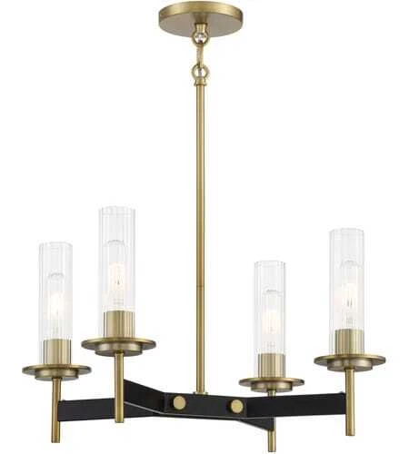 Baldwin Park 4-Light Chandelier in Coal and Soft Brass - Picture 1 of 1