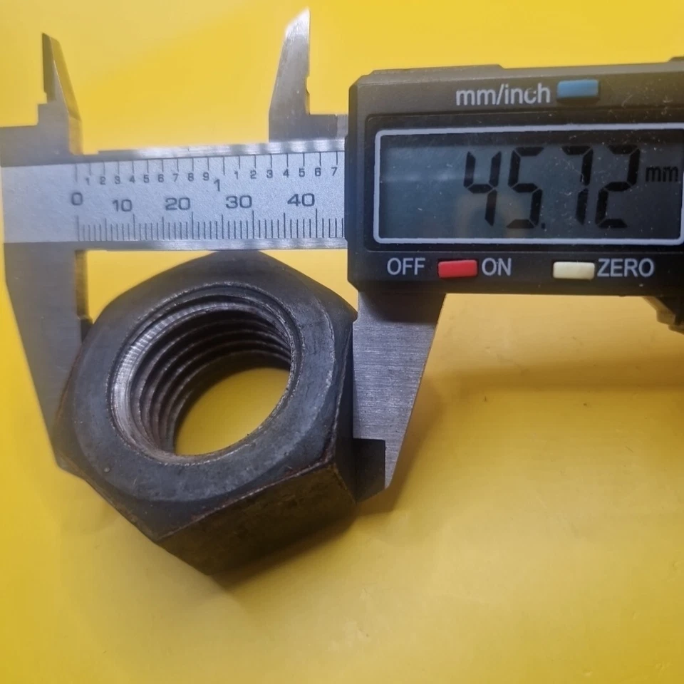 4x Antik Sechskantmutter M30 DIN 555 Oldtimer Mutter Oldtimer Eisenware DDR - Bild 4 von 4