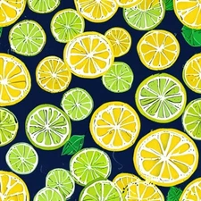 Digital picture Lemon and Lime pattern PNG printable file